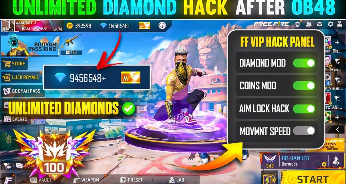 free fire diamond hack