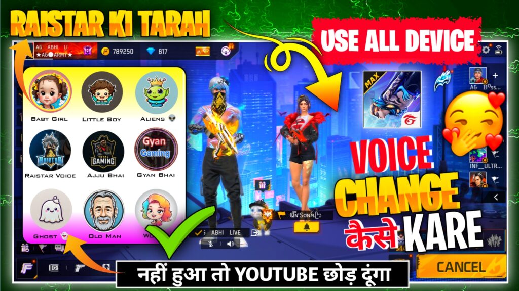 Free Fire Voice Changer: Voice Changer apk girl & Voice Changer Raistar Apk